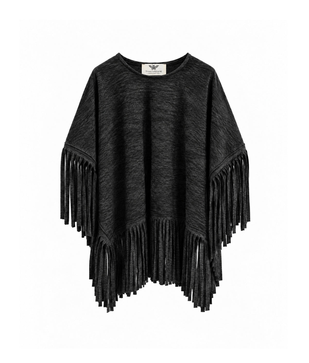 Poncho Mato Anthracite Chiné