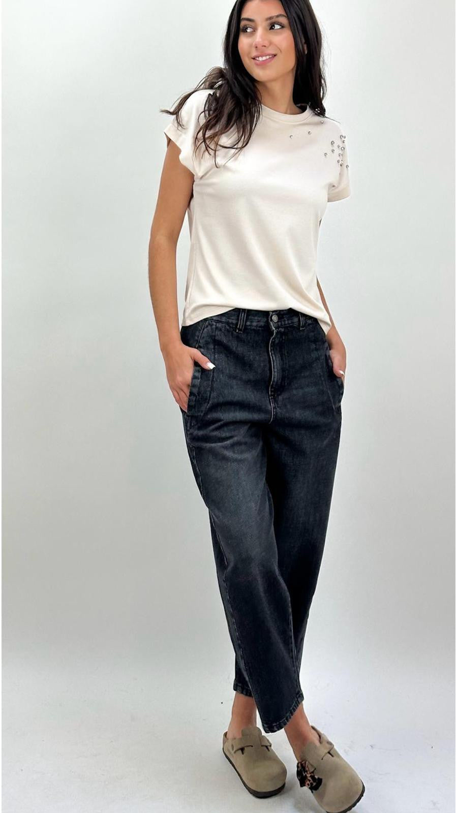 Jeans Oscar gris Délavé