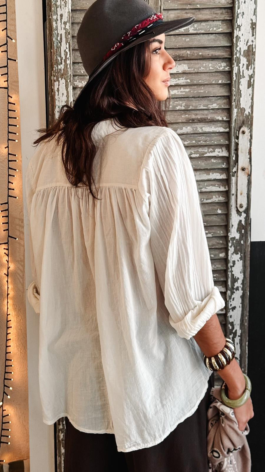 Blouse Anita Manches Longues Ecru