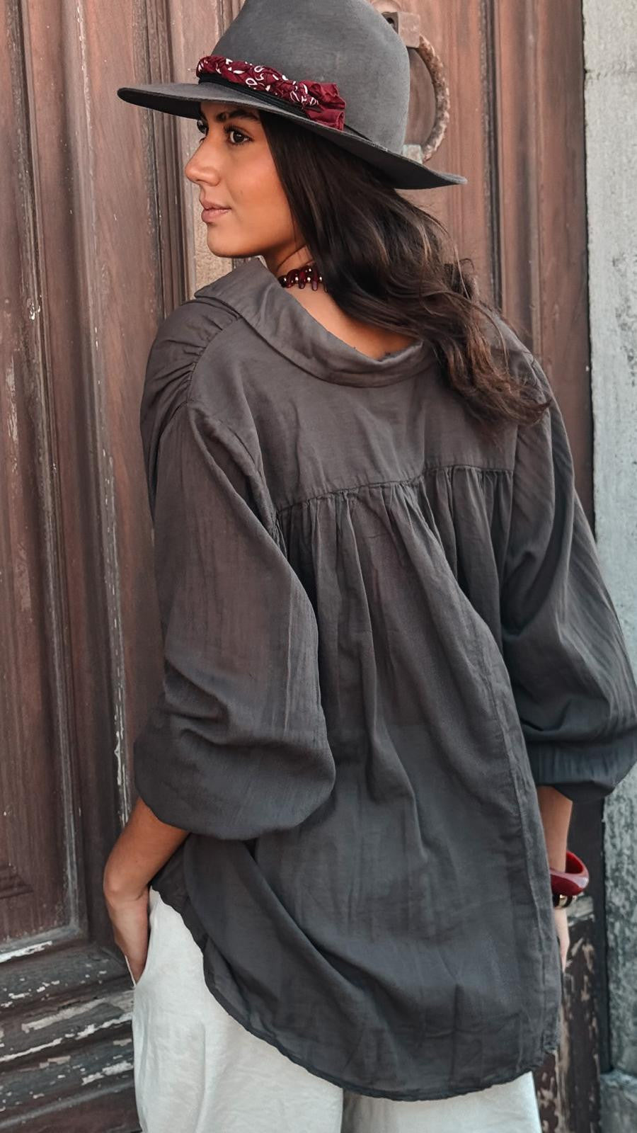 Blouse Anita Manches Longues Choco