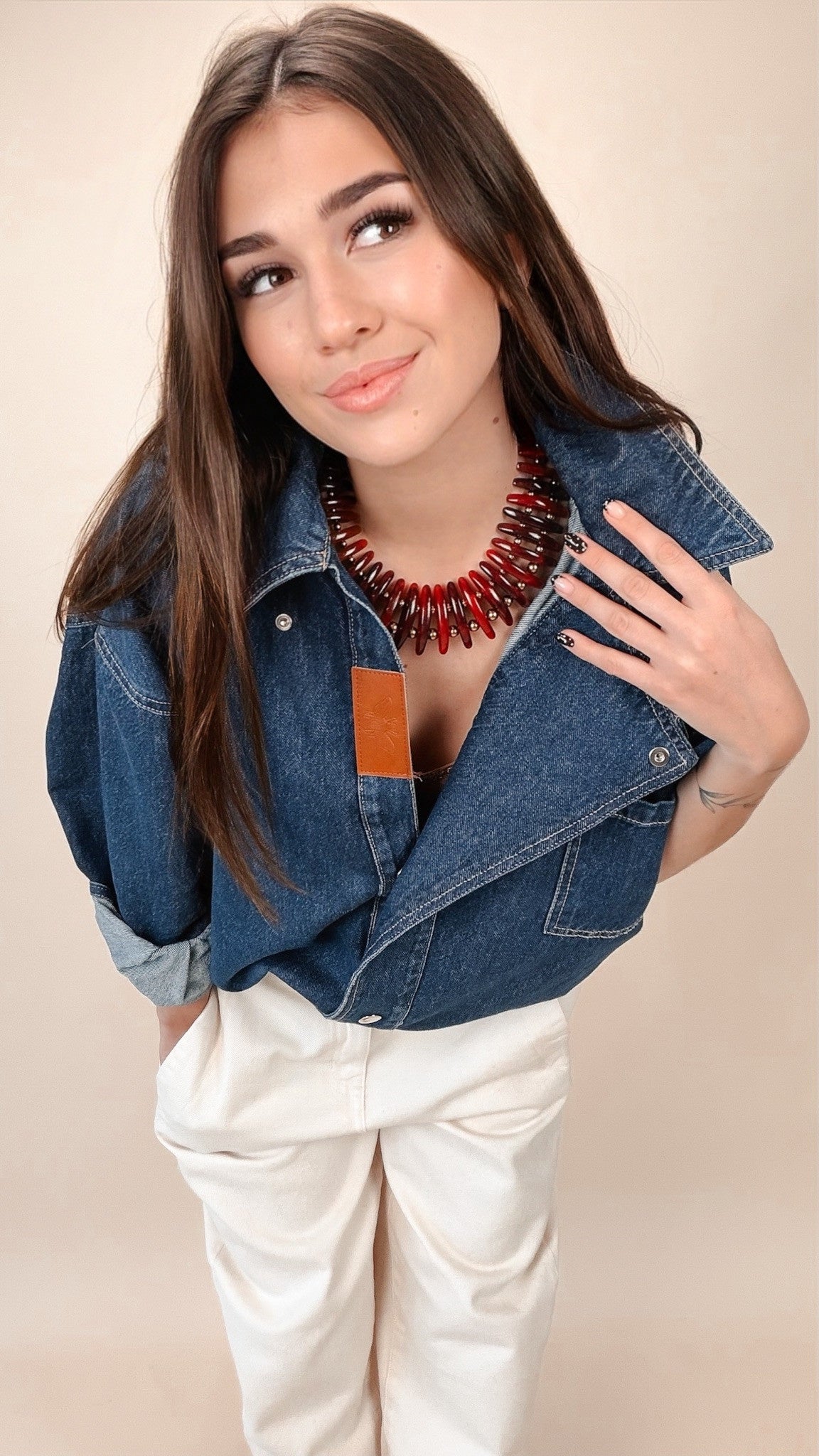 Collier Kellan Bordeaux