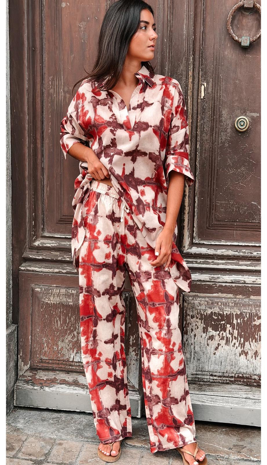 Pantalon Zélie Rouge