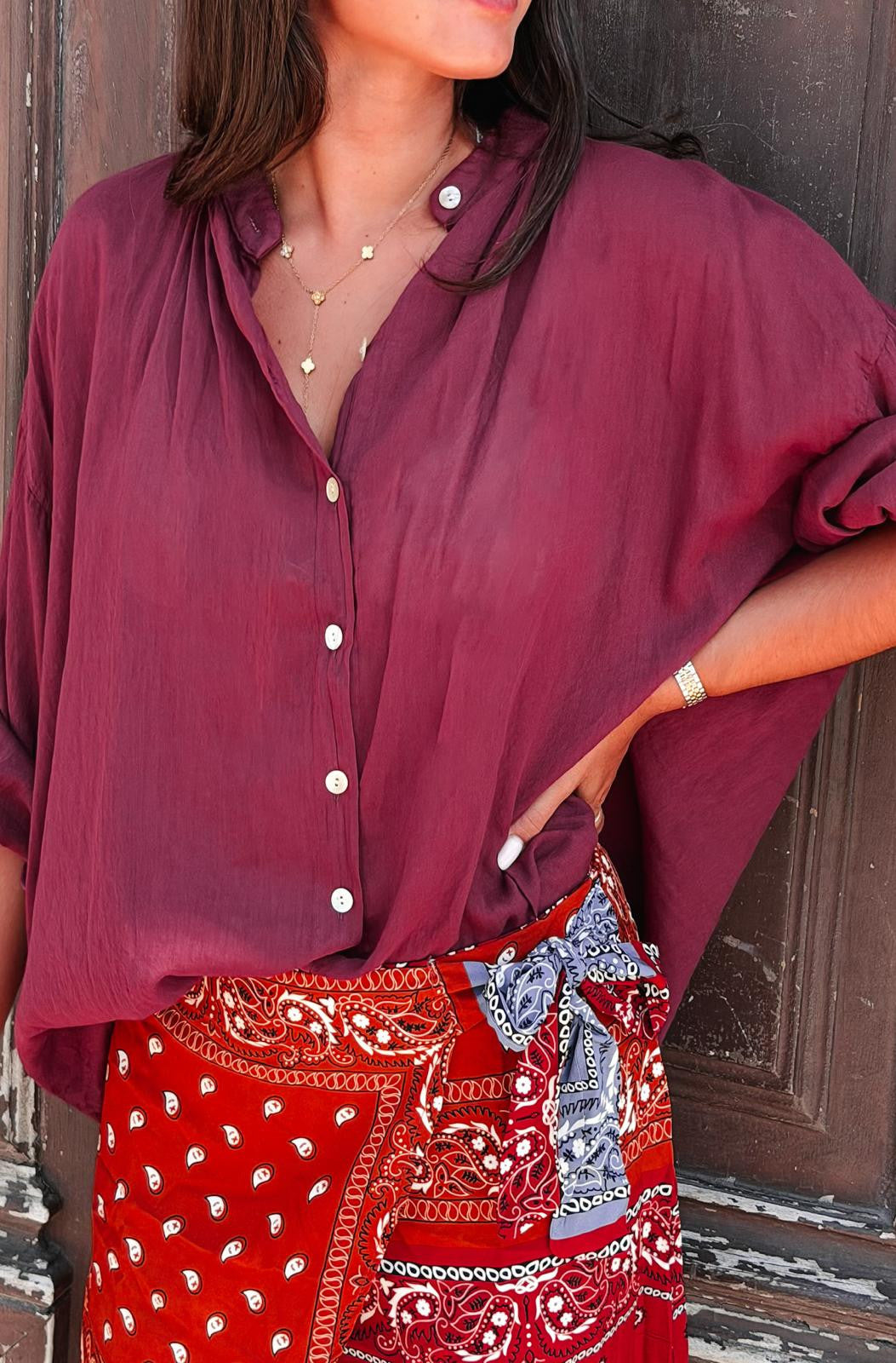 Chemise Mirabella Aubergine