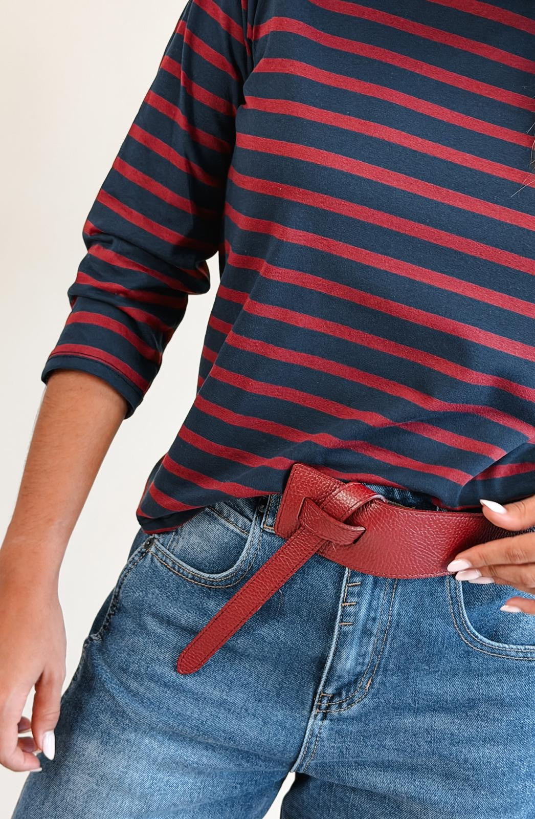 Ceinture Cuir Daytona Bordeaux