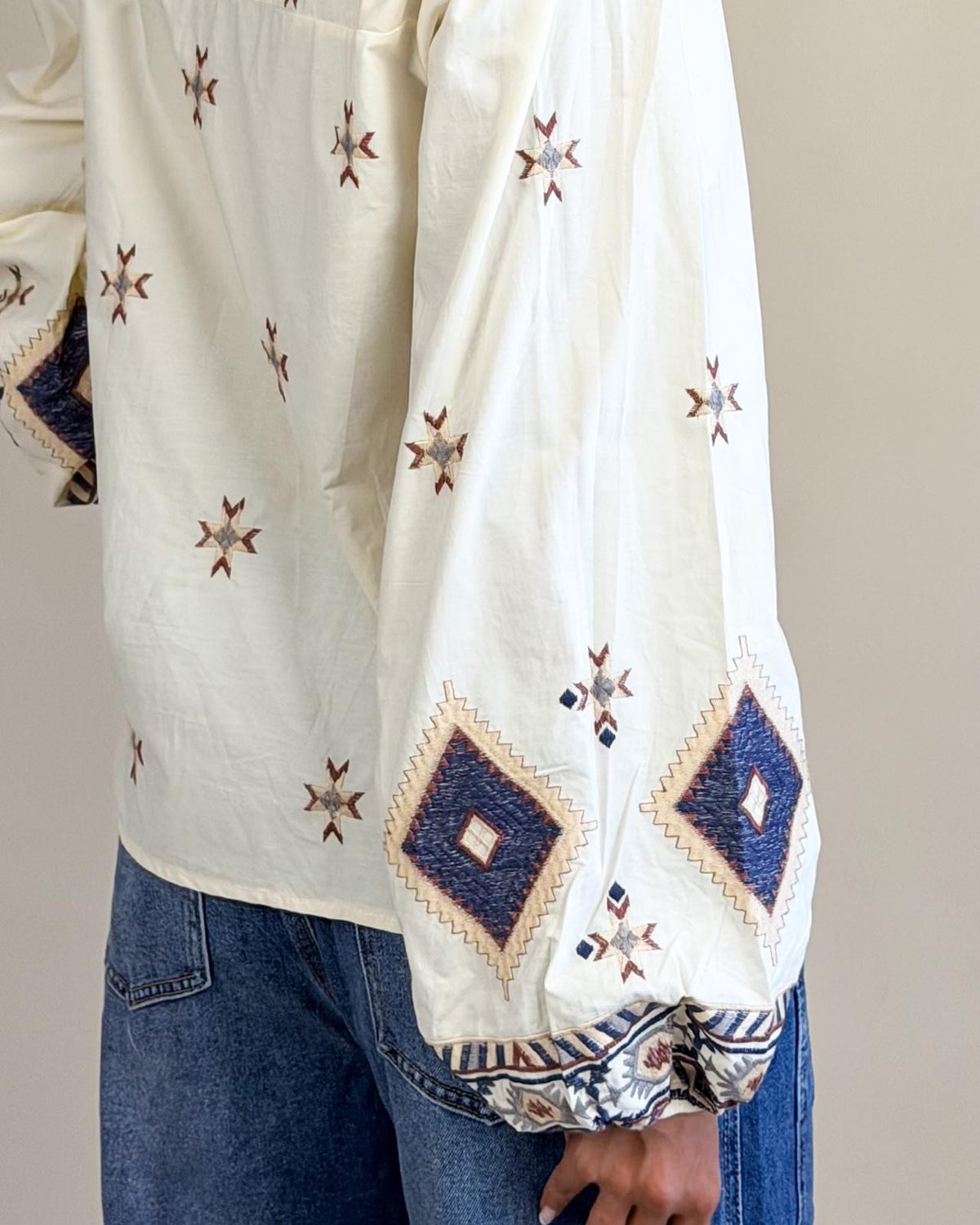 Chemise Folk Ecru