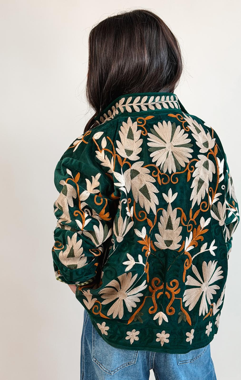 Veste Suzani Vert Beige
