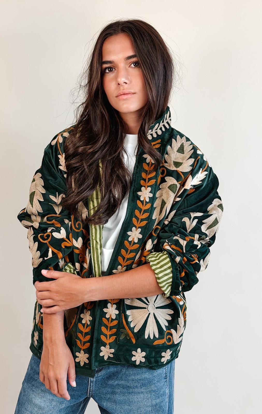 Veste Suzani Vert Beige