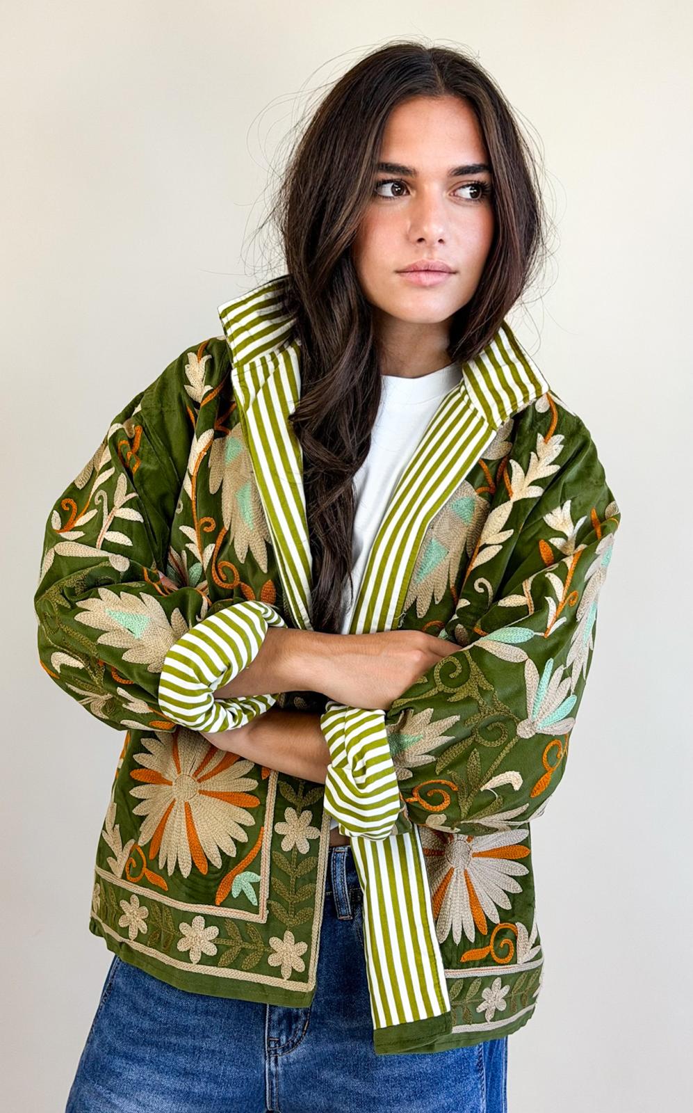 Veste Suzani Kaki