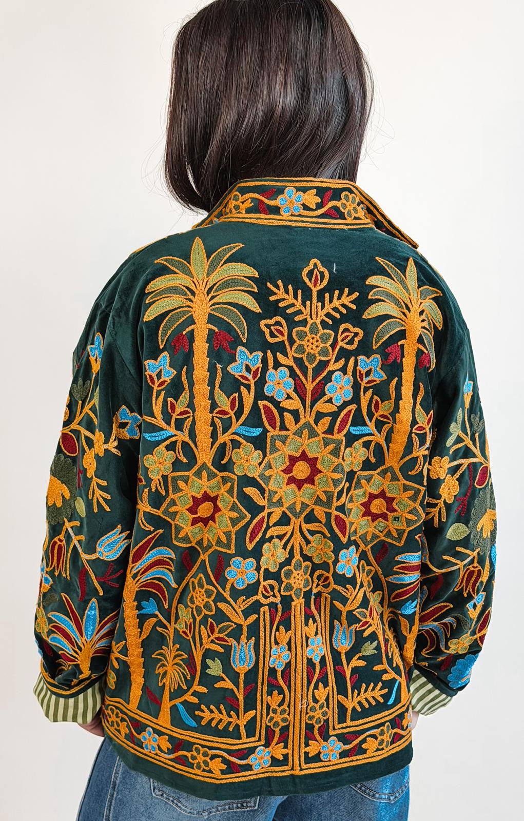 Veste Suzani Vert Jaune