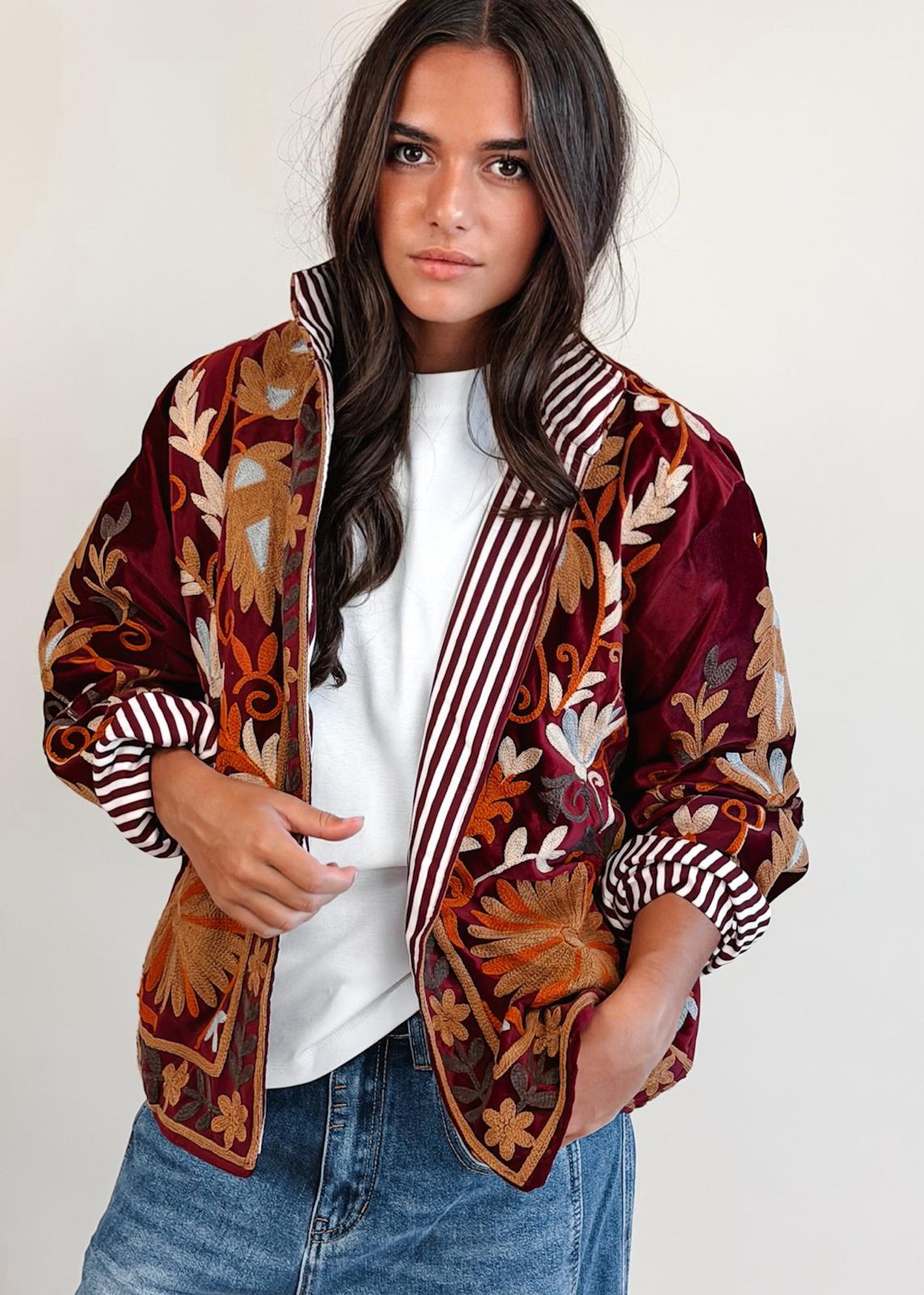 Veste Suzani Bordeaux