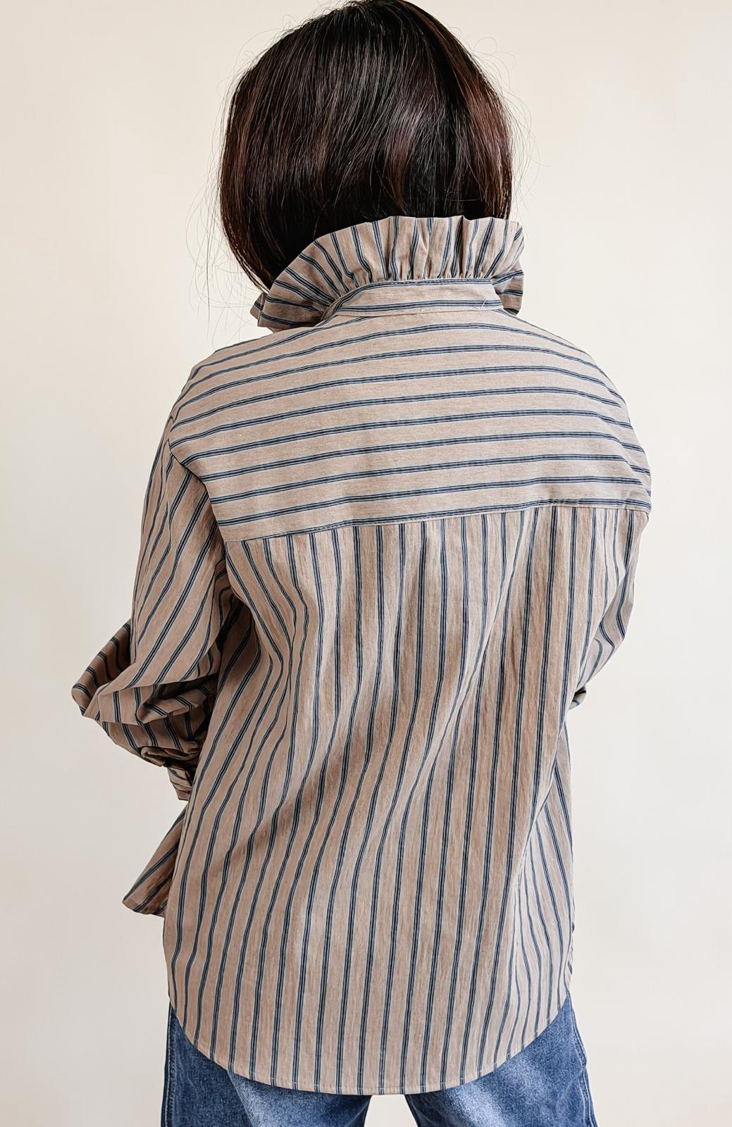 Chemise Bérénice Rayée Beige