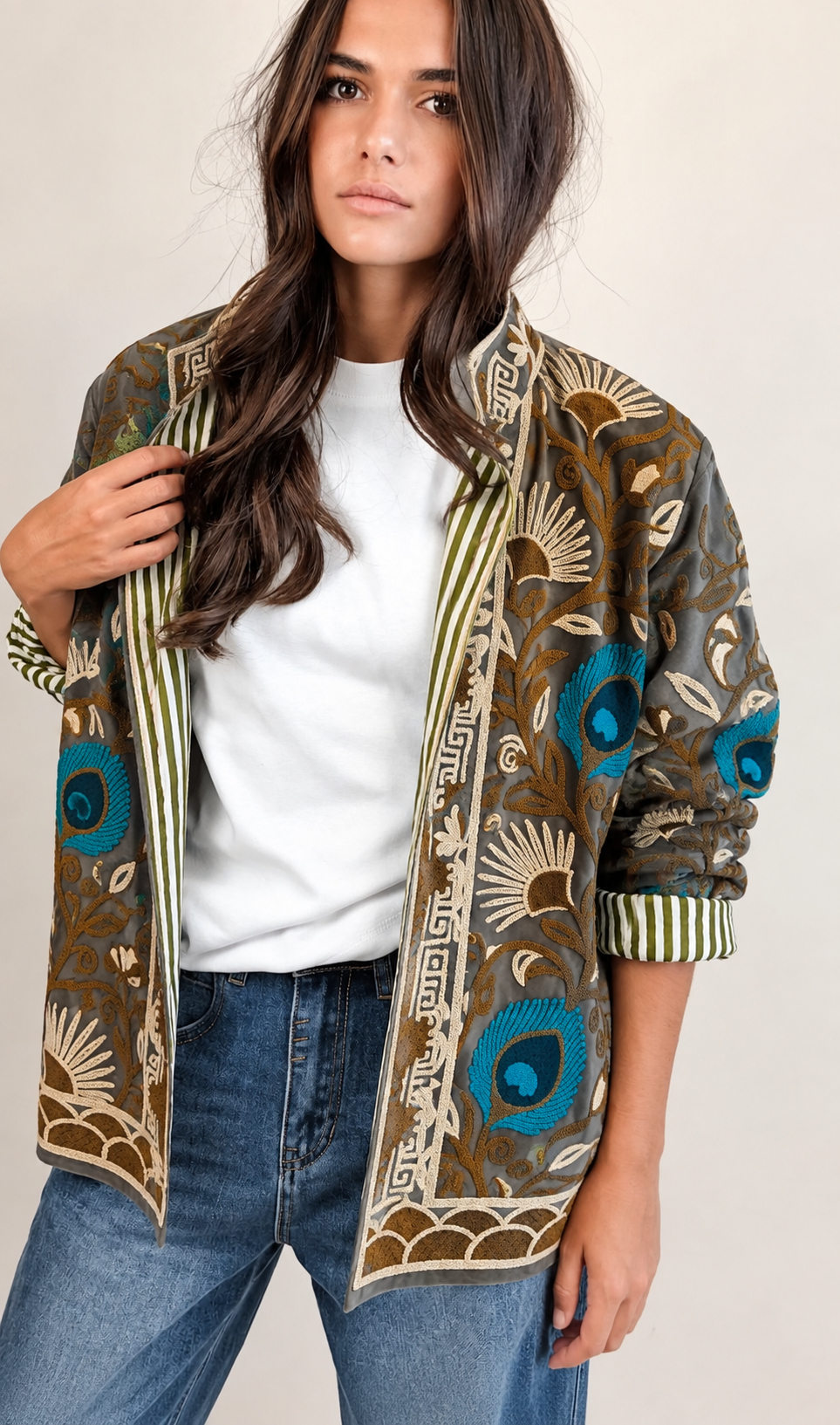 Veste Suzani Taupe / Beige