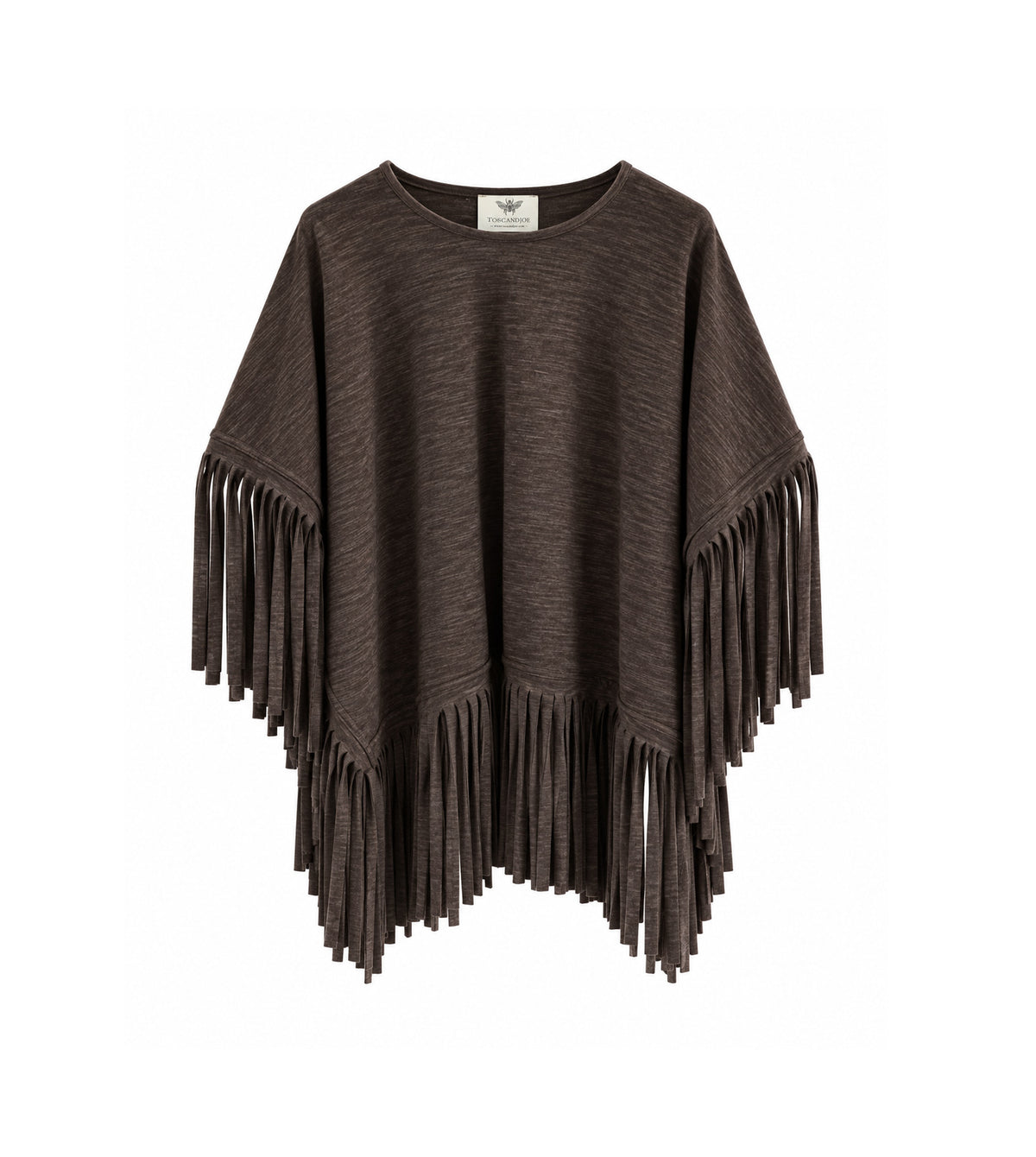 Poncho Mato Choco Chiné