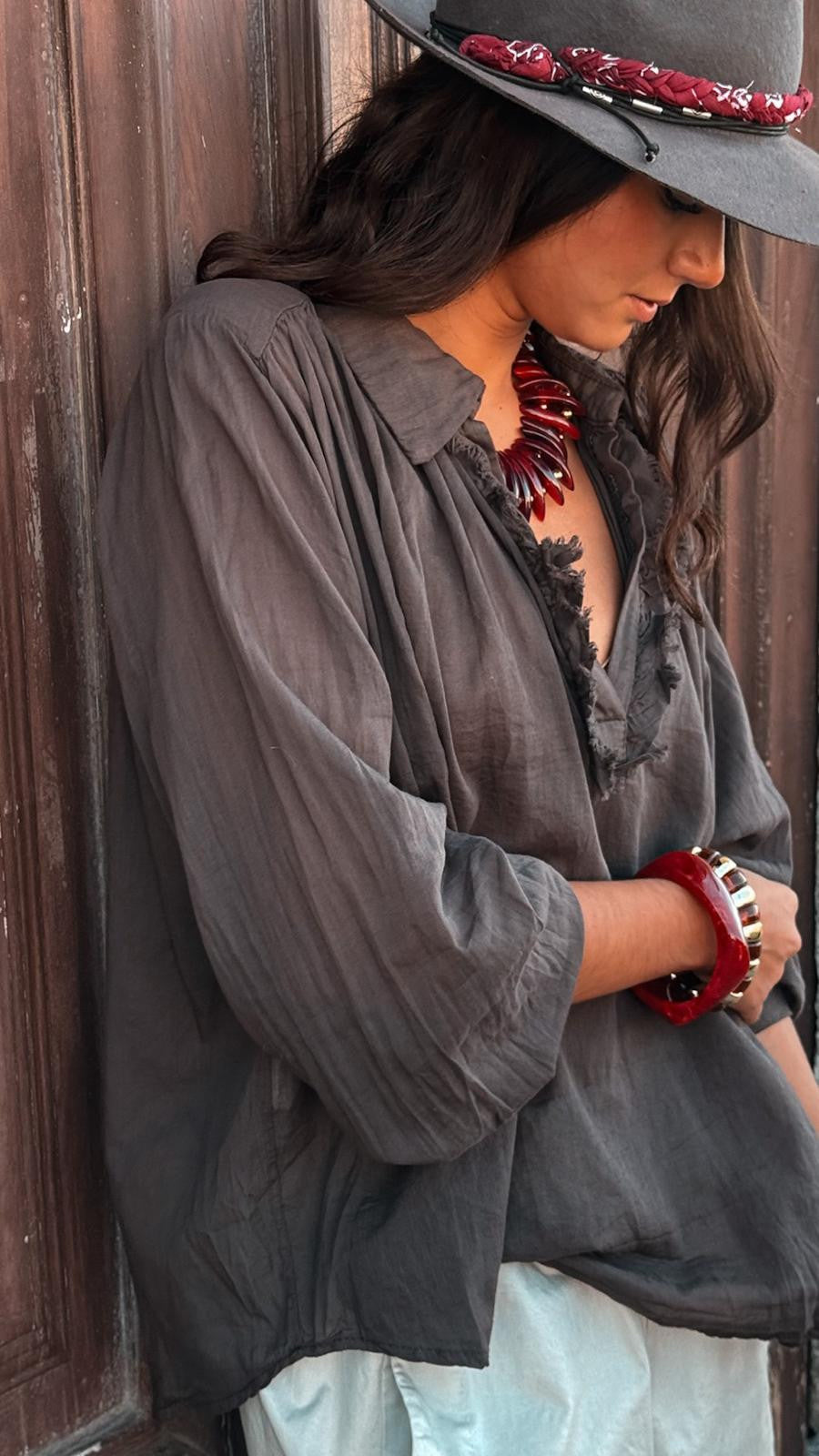 Blouse Anita Manches Longues Choco