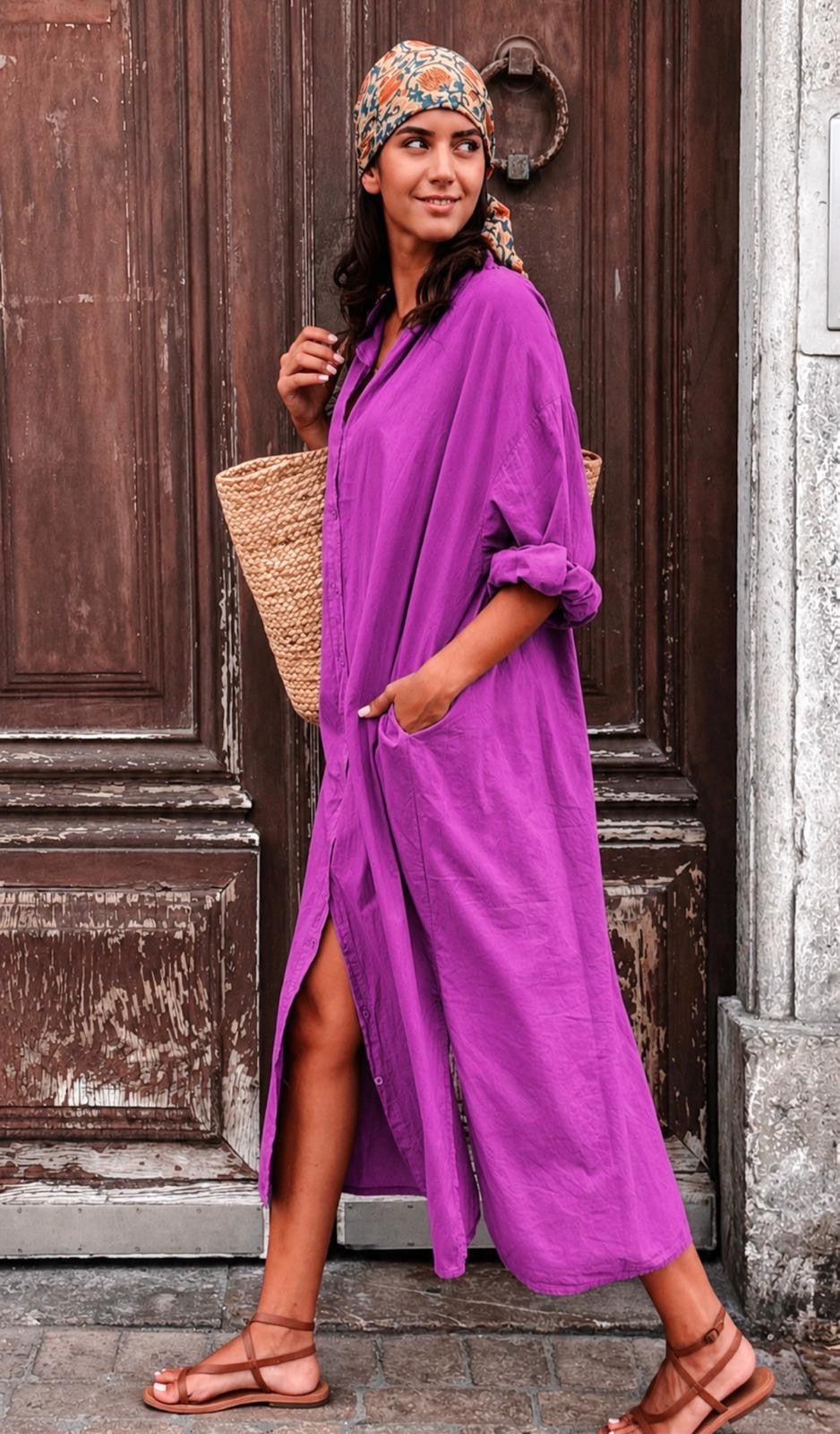 Robe Chemise Mirabella Raisin
