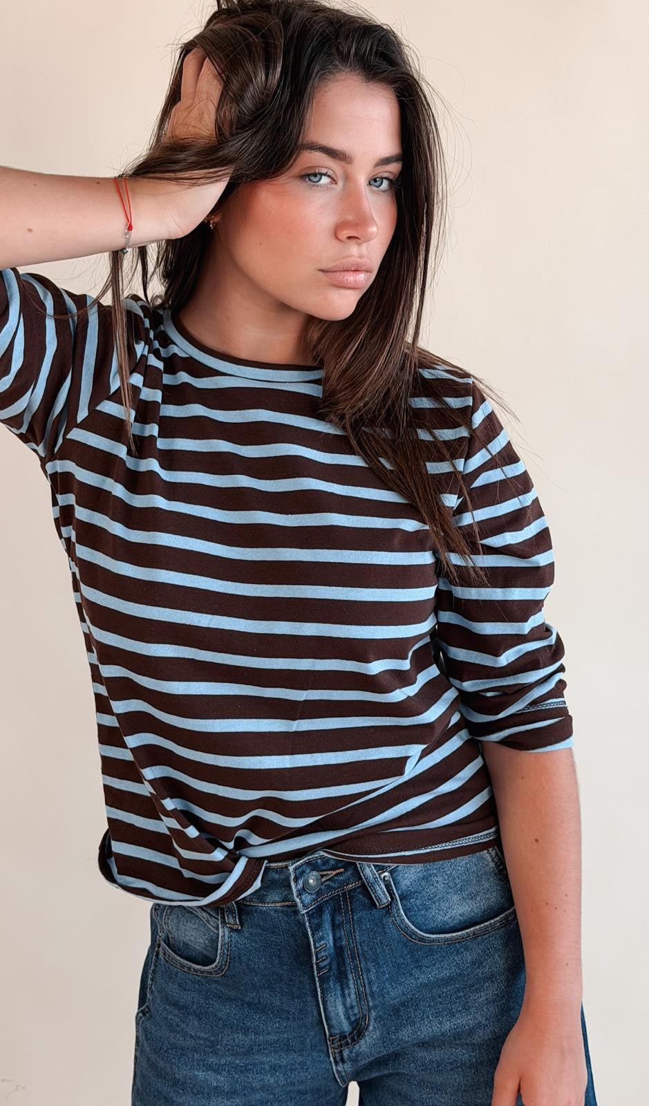 Top Rayé Oliver Choco Bleu