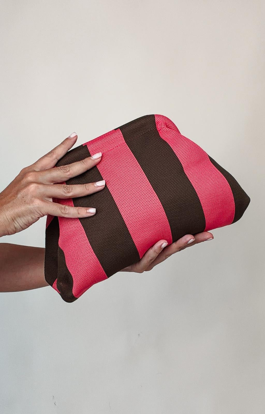 Pochette Rimini Fuschia & Choco