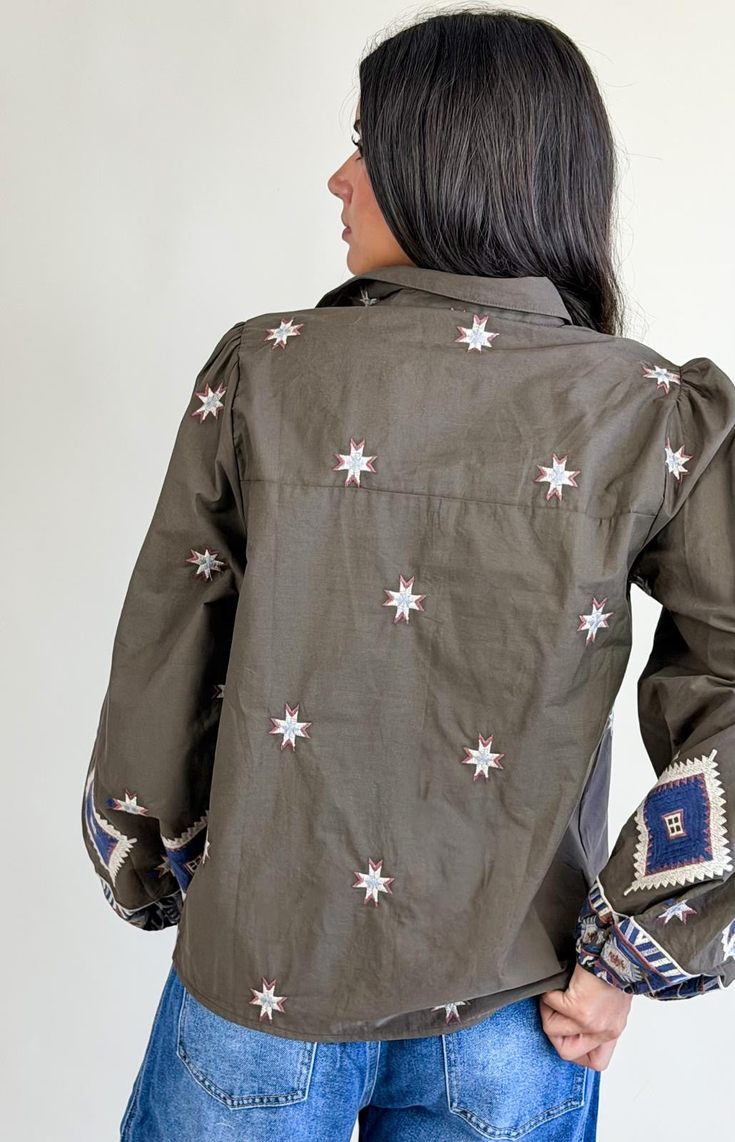 Chemise Folk Choco