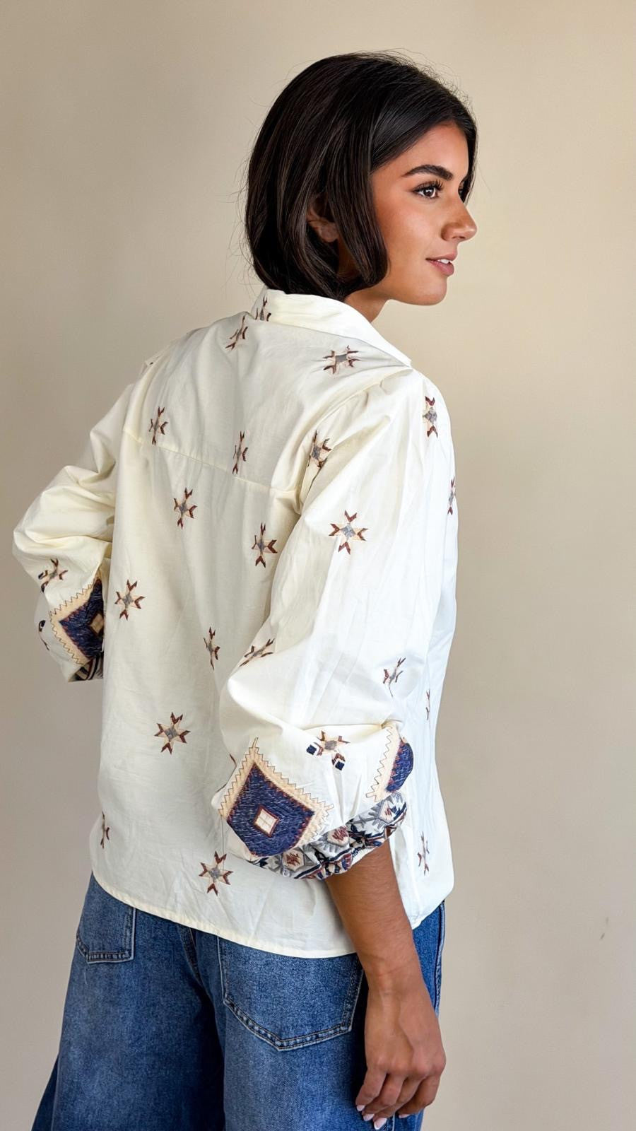 Chemise Folk Ecru