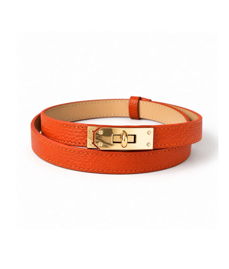 Ceinture Cuir Nicoletta Pumpkin