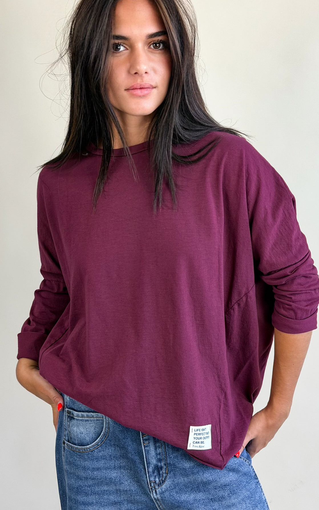 Top Loïs burgundy