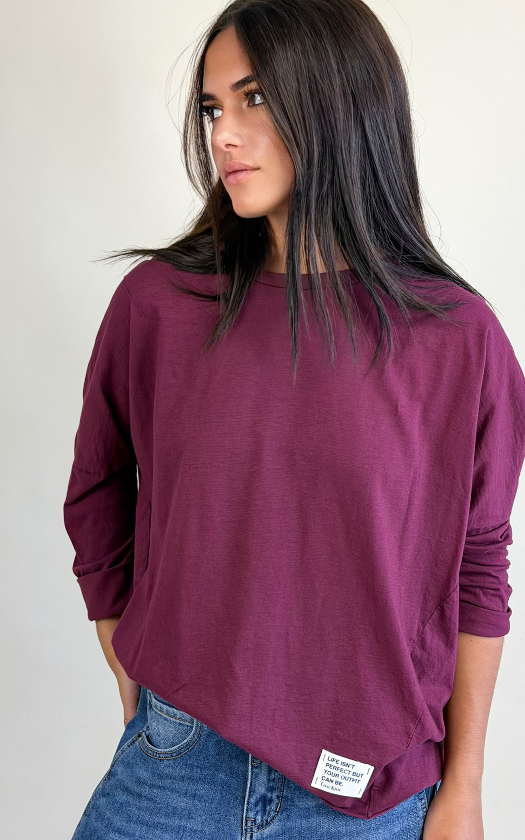 Top Loïs burgundy