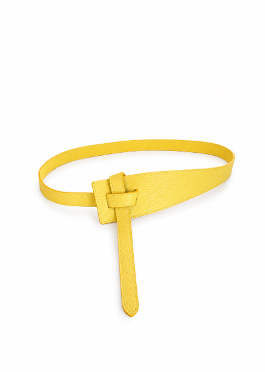 Ceinture Cuir Daytona Jaune