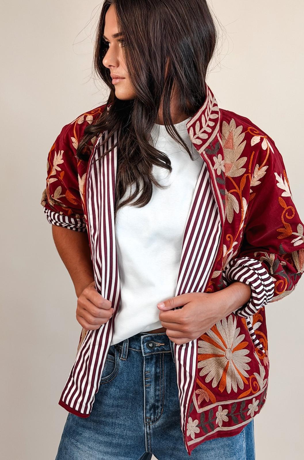 Veste Suzani Rouge