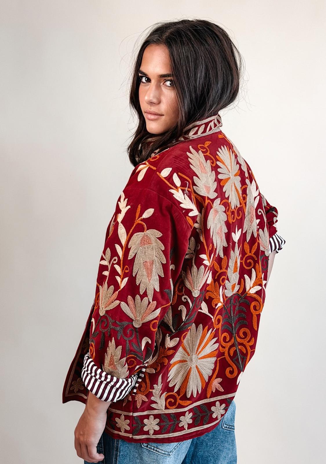 Veste Suzani Rouge