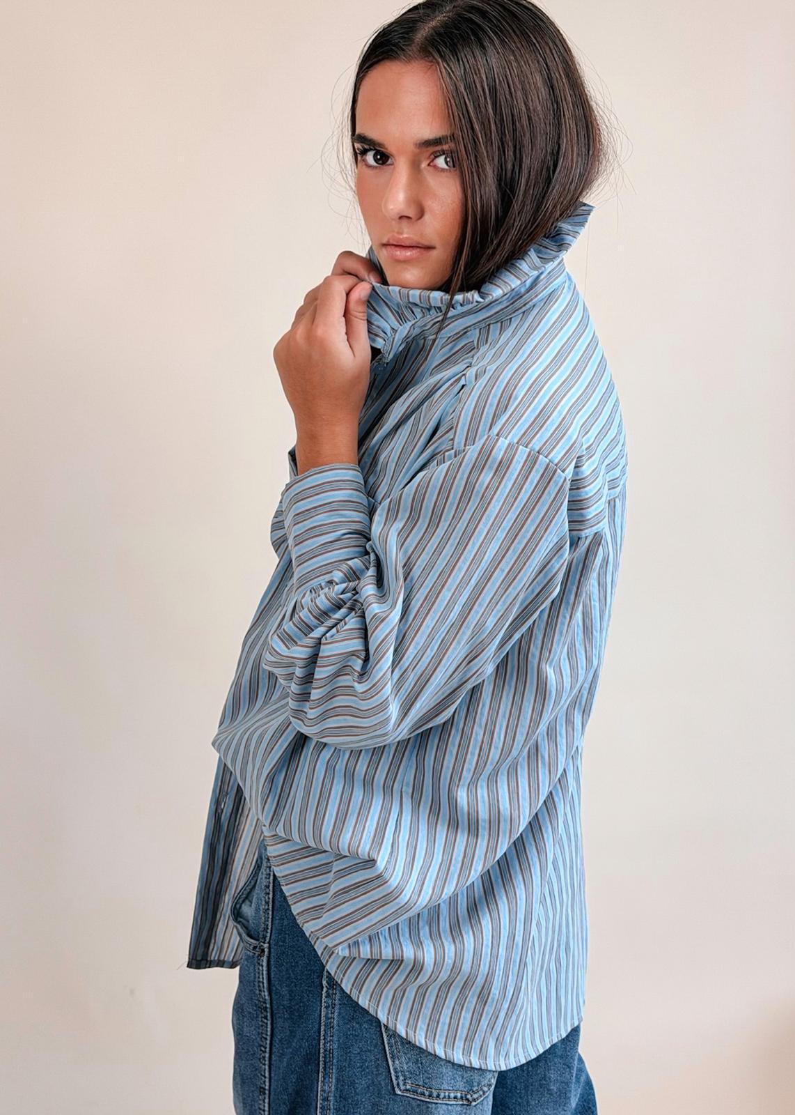 Chemise Bérénice Rayée Bleu