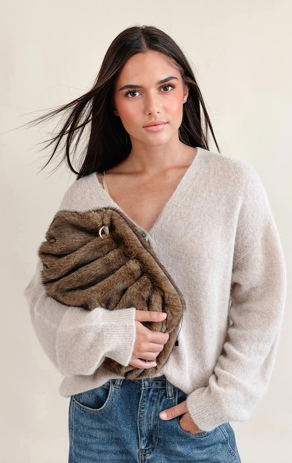 Pochette Courchevel Beige