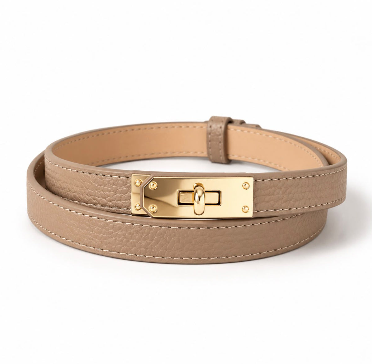 Ceinture Cuir Nicoletta Beige