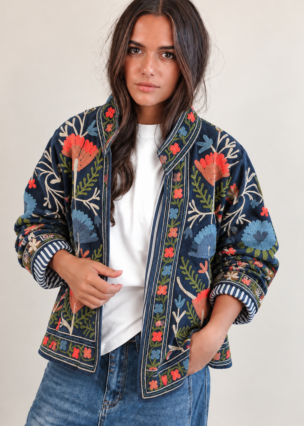 Veste Suzani Encre