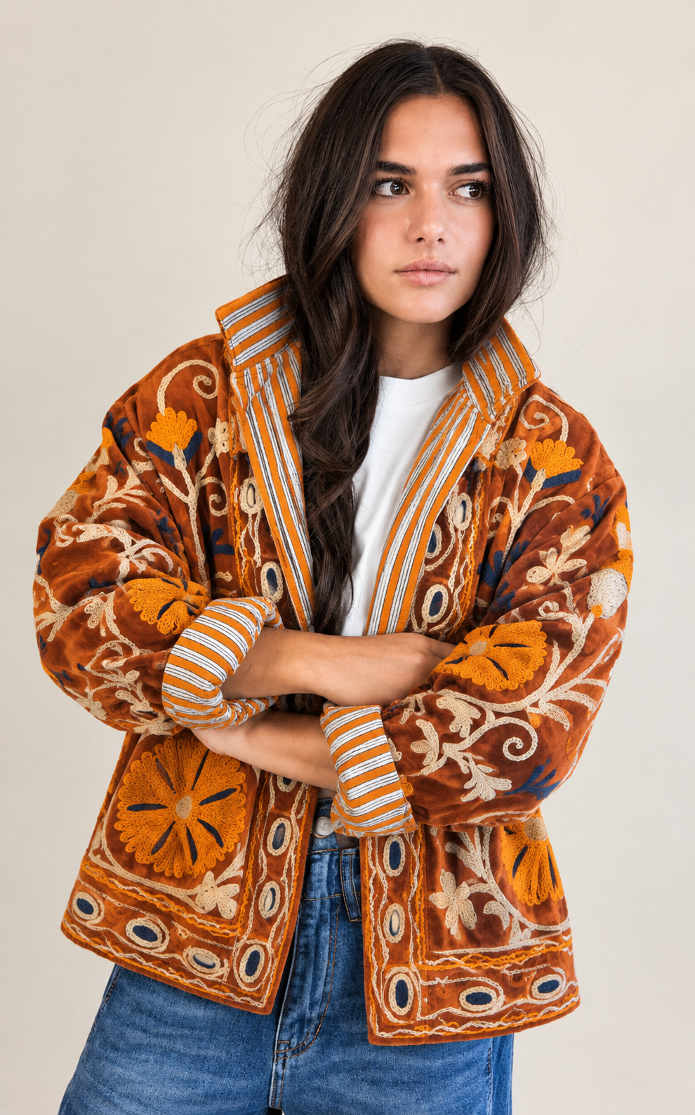 Veste Suzani Chestnut / Orange
