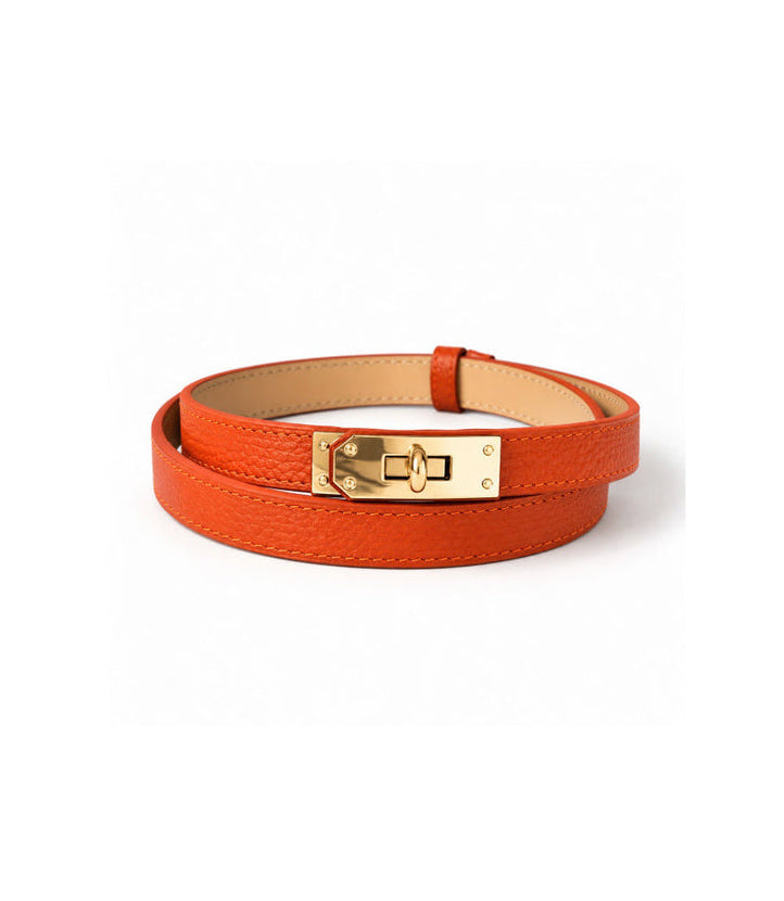 Ceinture Cuir Nicoletta Pumpkin