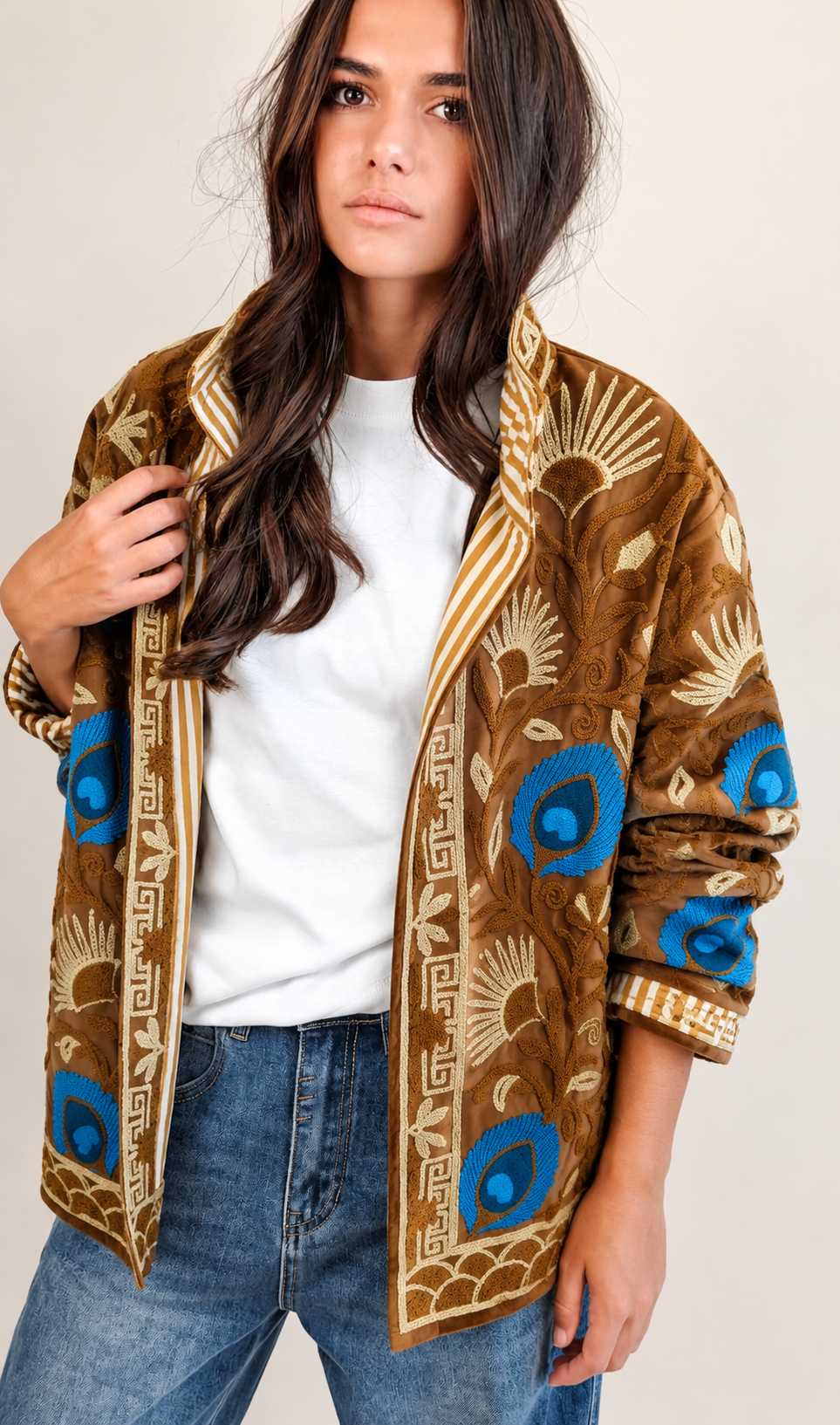 Veste Suzani Camel / Beige