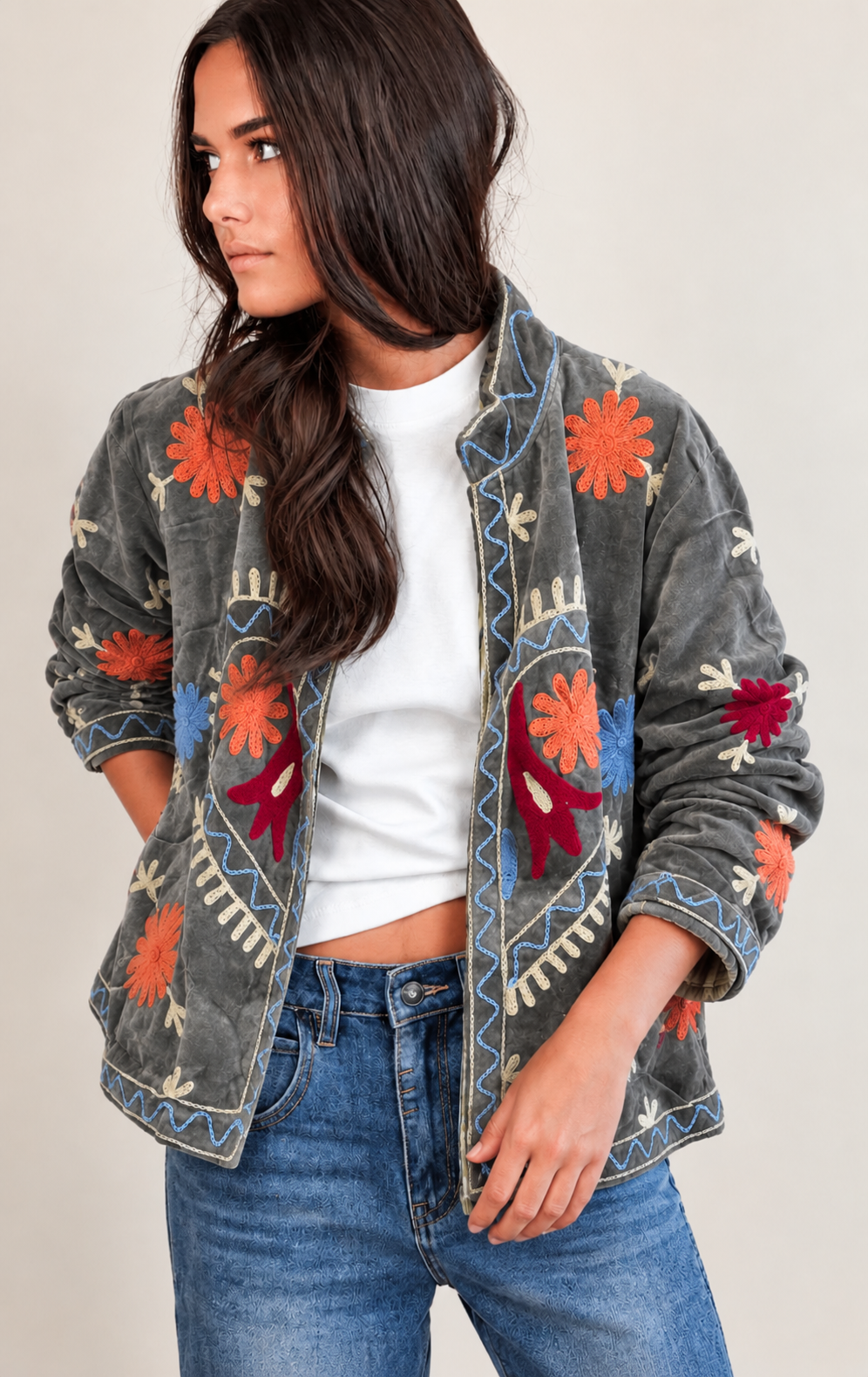Veste Suzani Gris