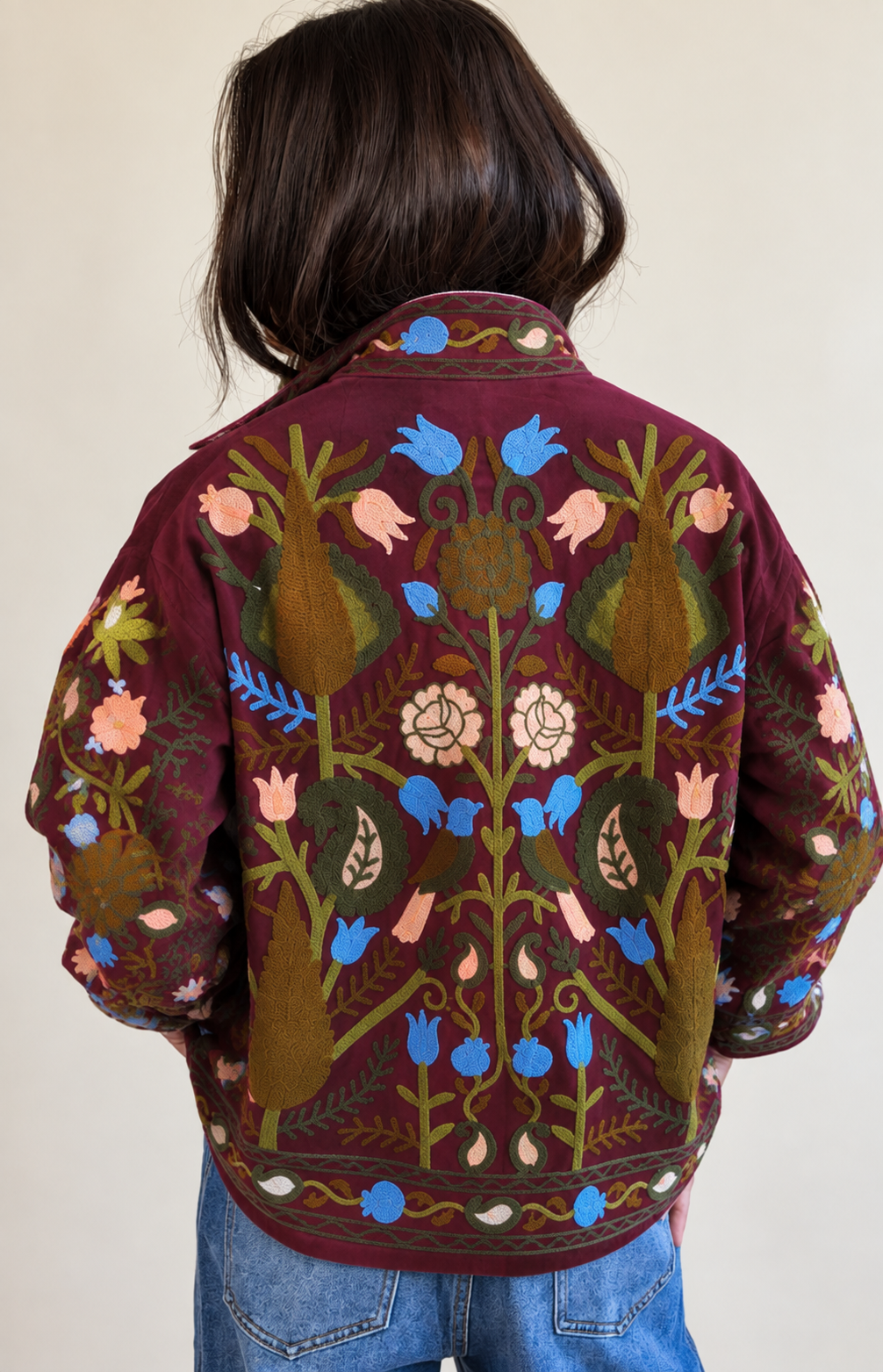 Veste Suzani Burgundy