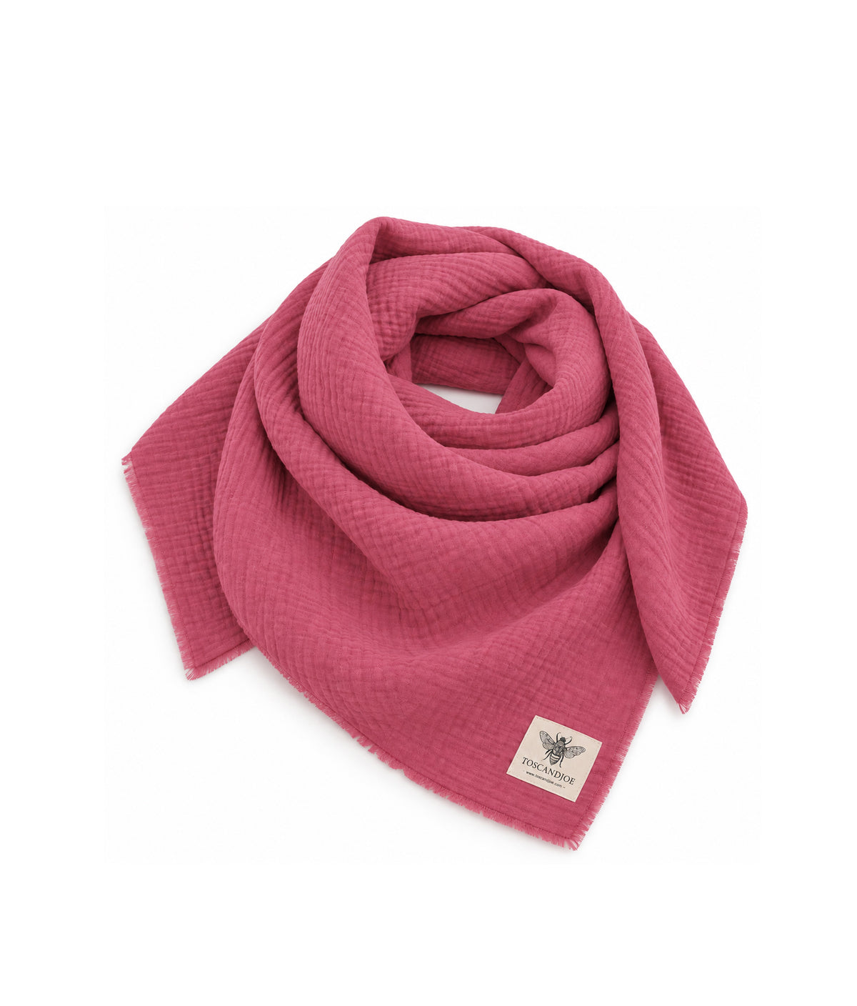Echarpe Plaid Gaze de Coton Vieux Rose