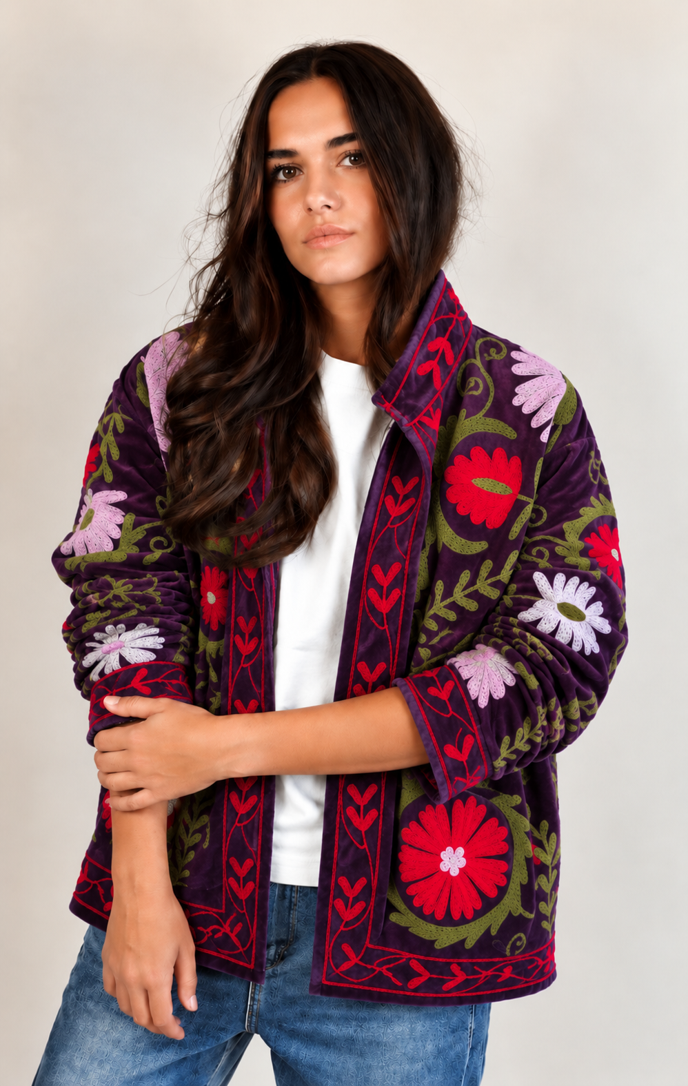 Veste Suzani Violet / Rouge