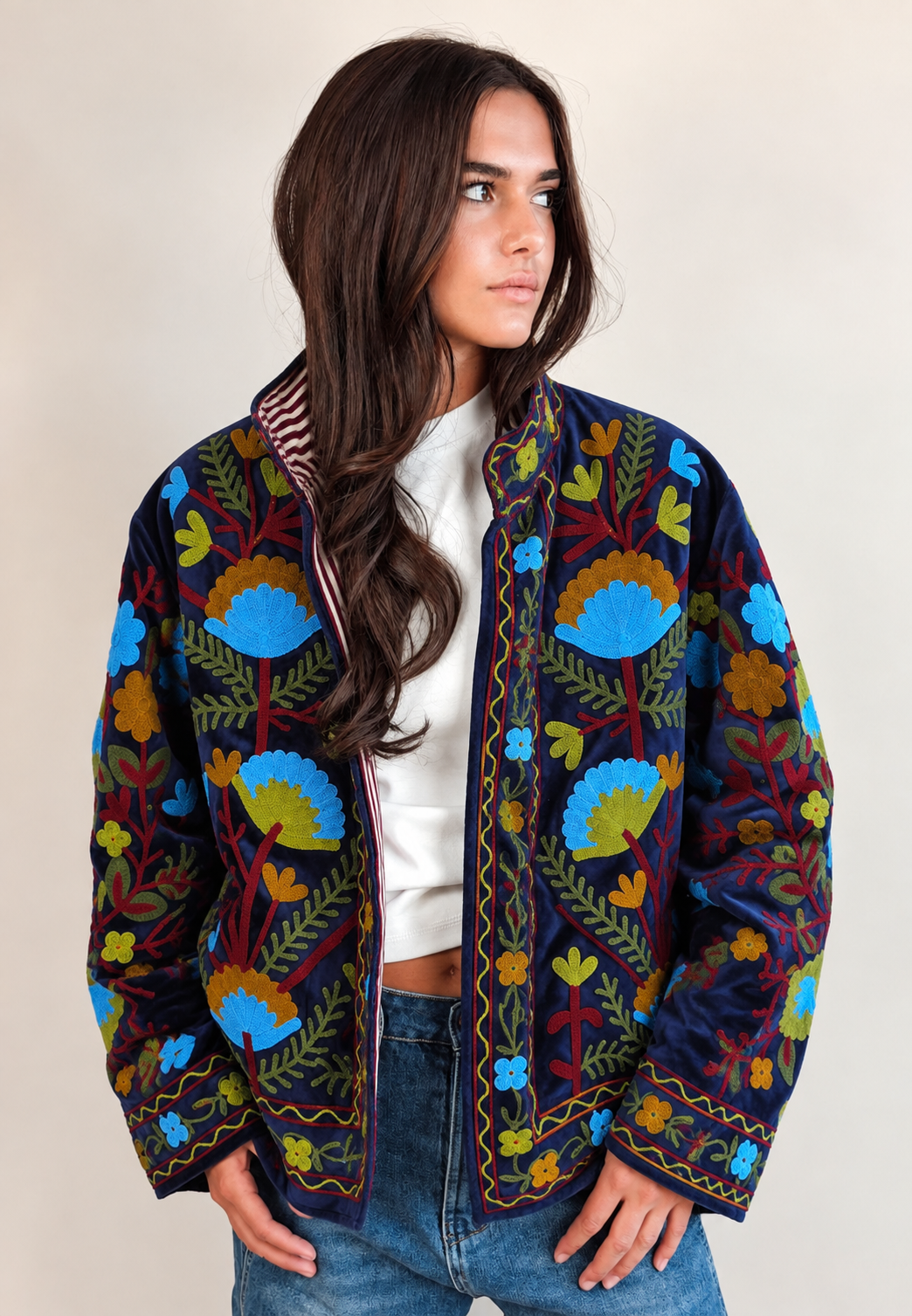 Veste Suzani Marine