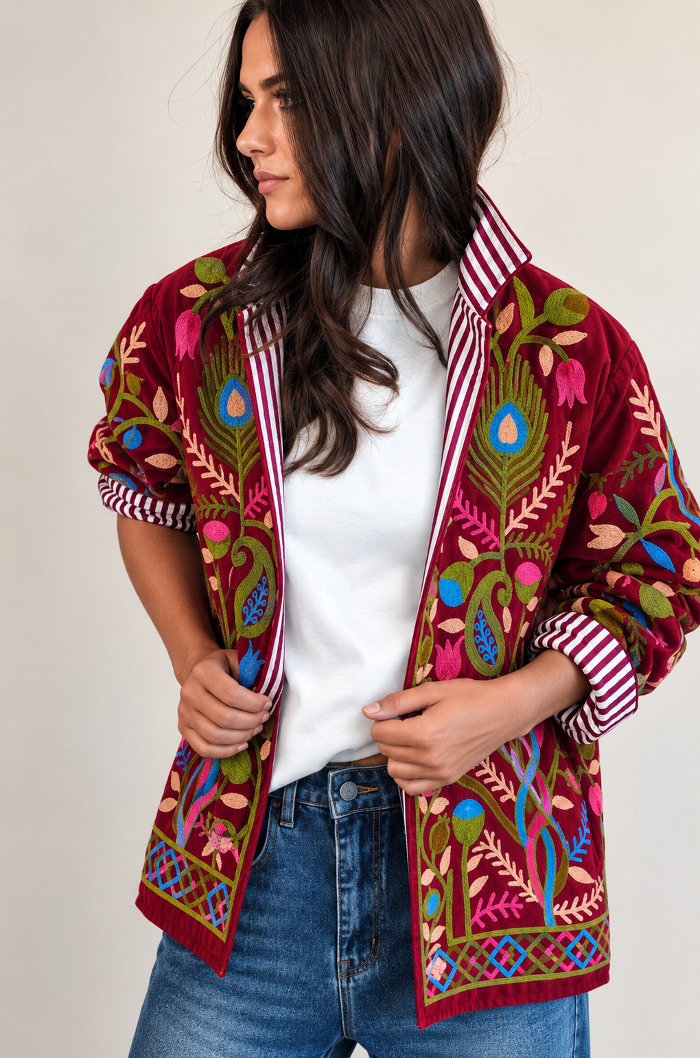 Veste Suzani Rouge